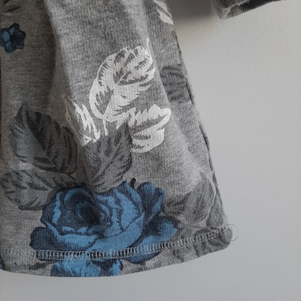 Joe Fresh Floral Print Grey Sweatshirt Dress size 5 - Picture 5 of 11